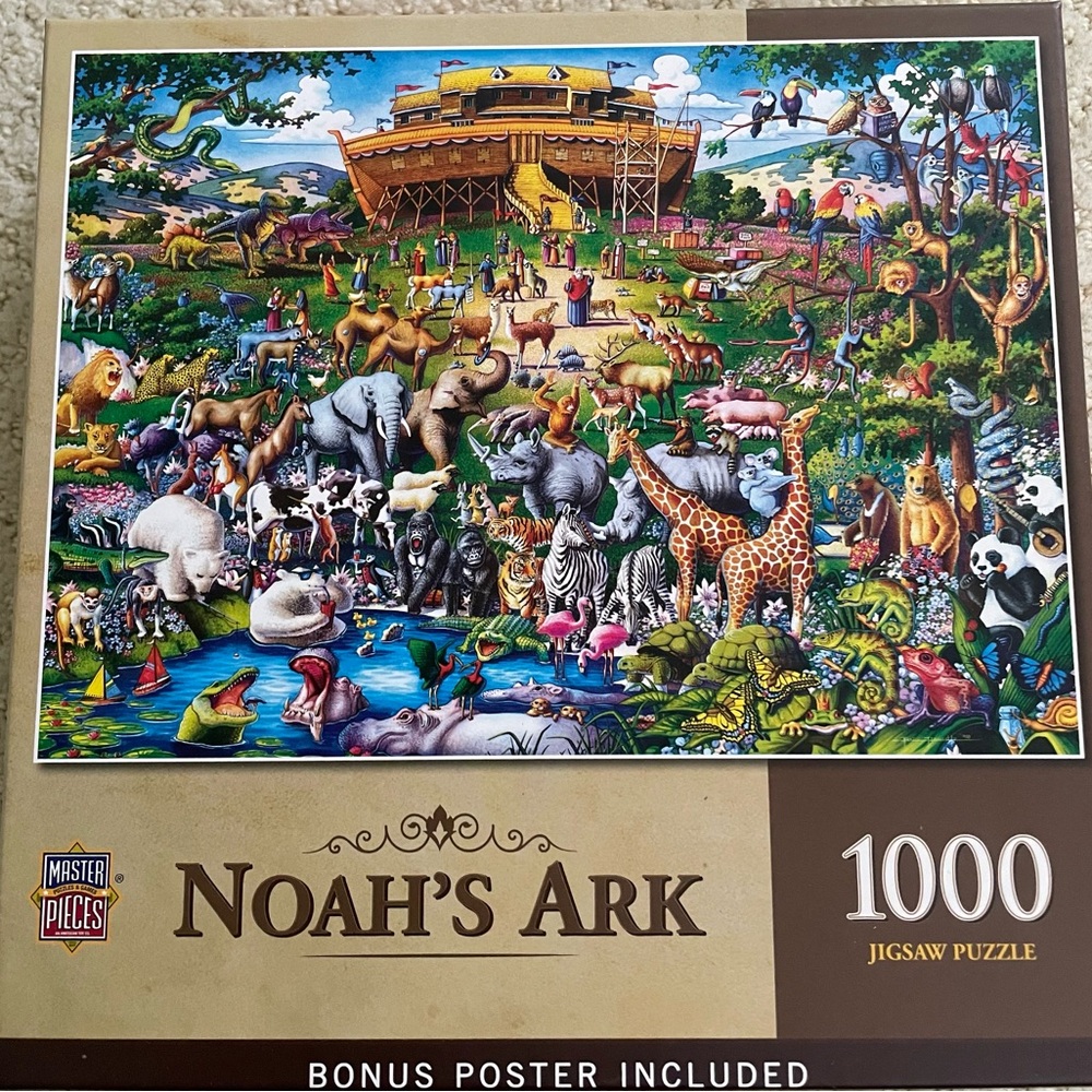 Master Pieces Noah’s Ark 1000 piece puzzle!!